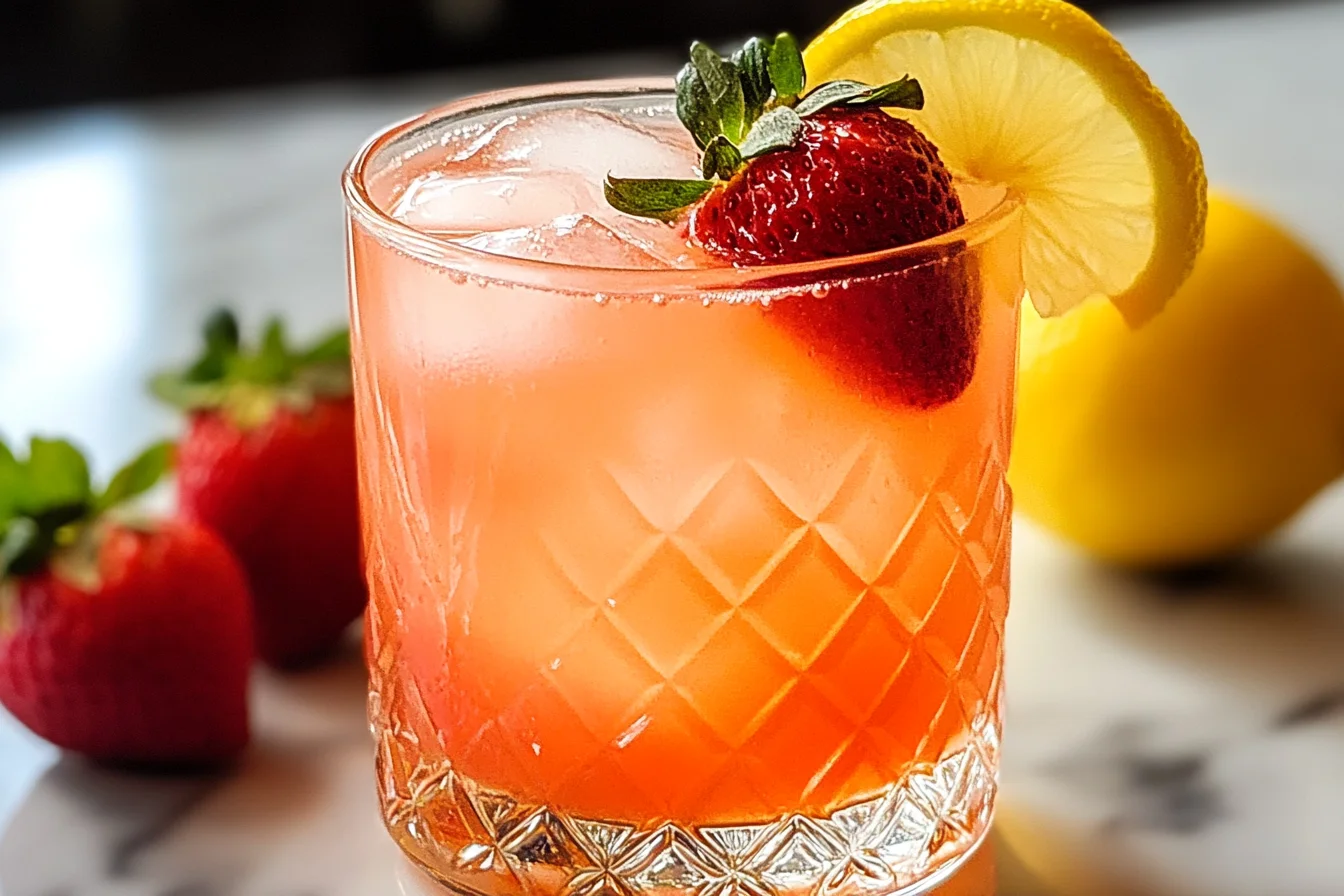 Sparkling Strawberry Lemonade