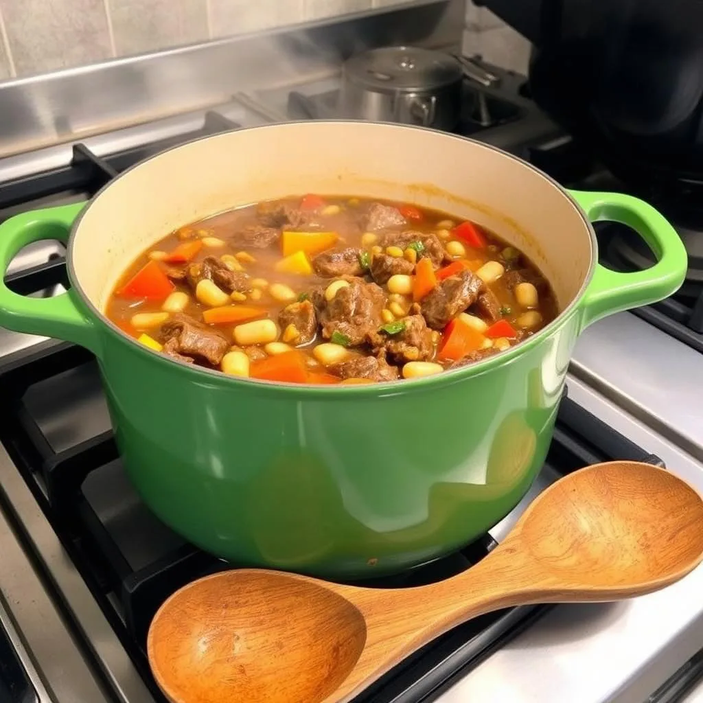 Bourbon Beef and Farro Stew