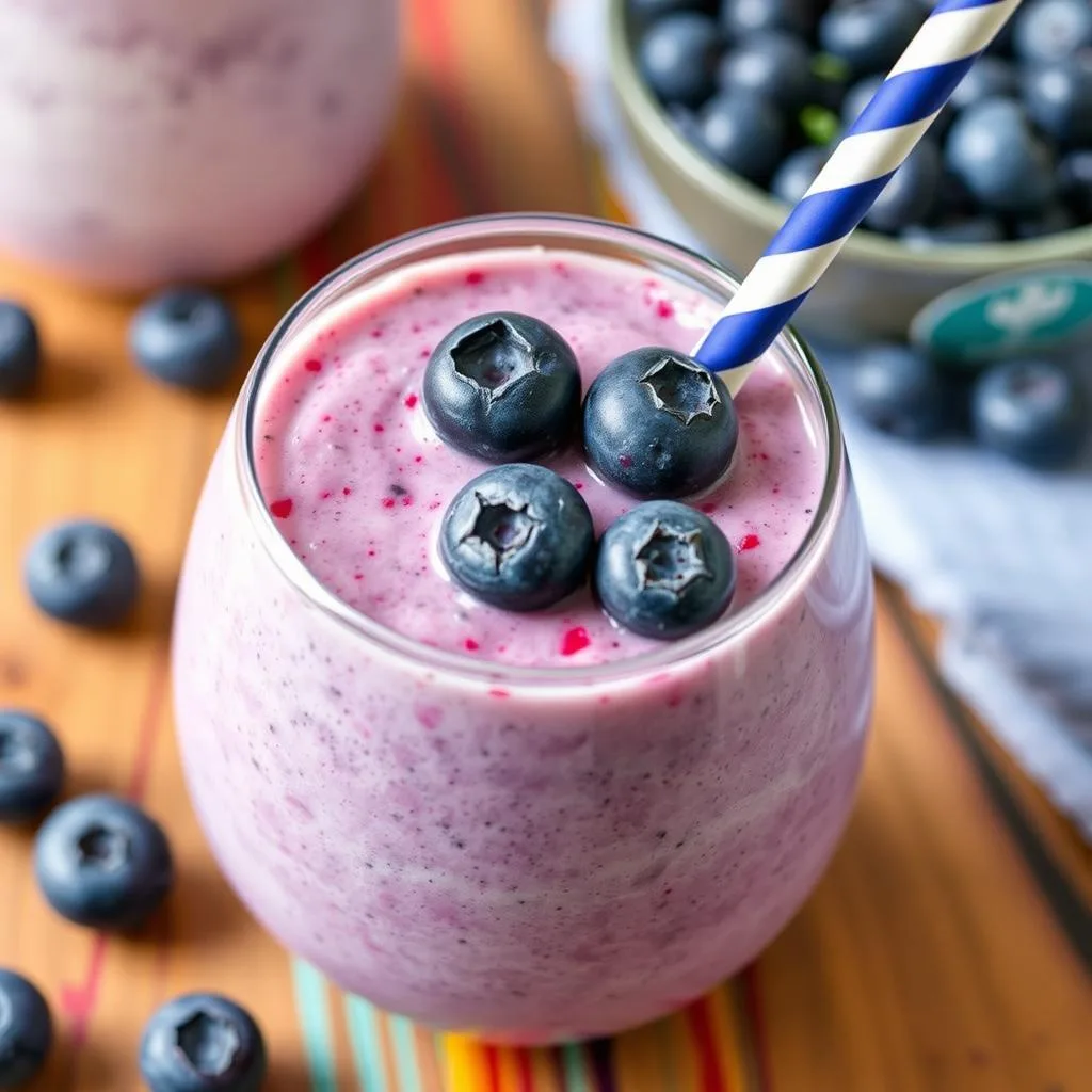 Blueberry Cheesecake Protein Smoothie