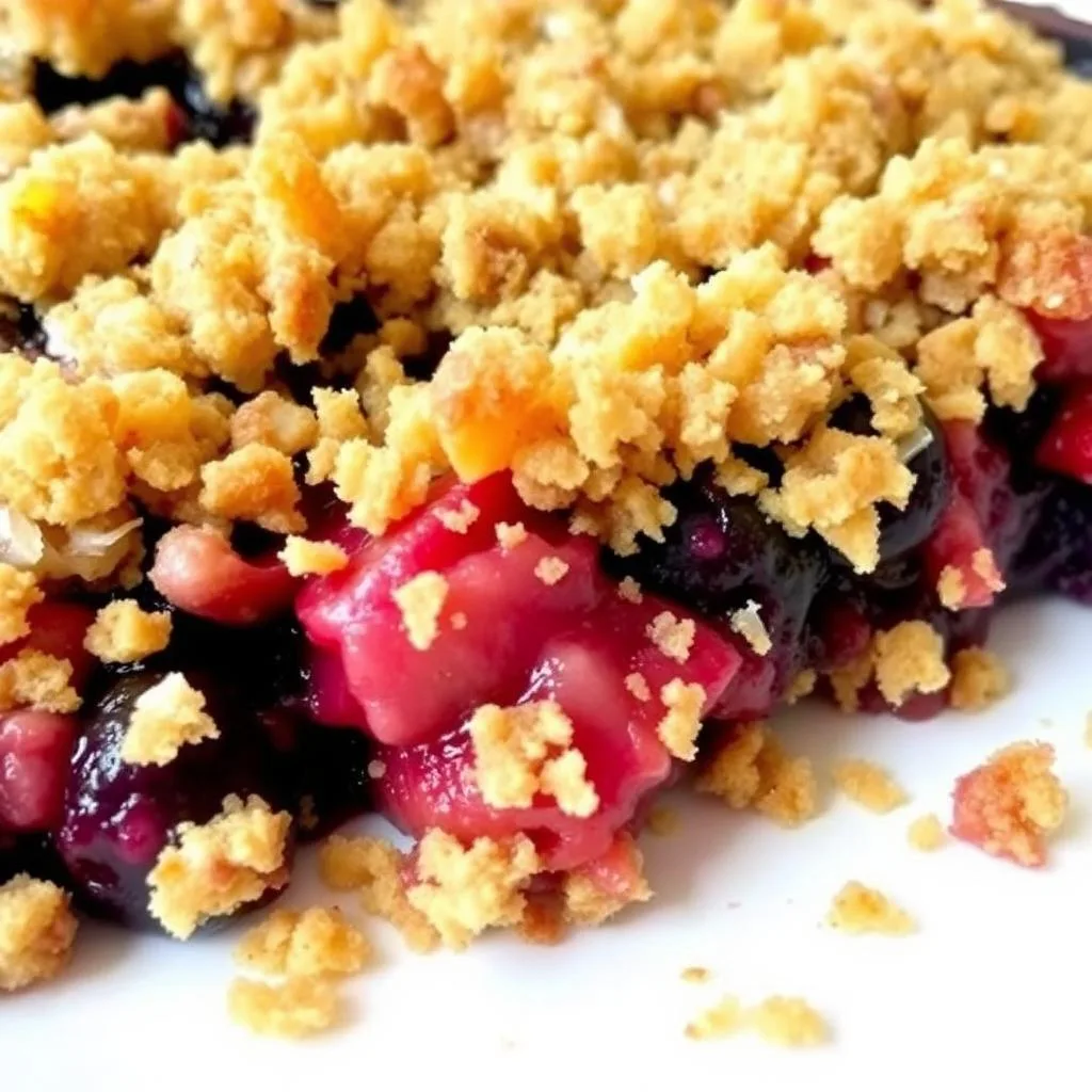 Blueberry Rhubarb Crisp