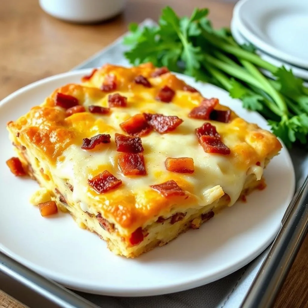 Cheese Bacon Strata Cake