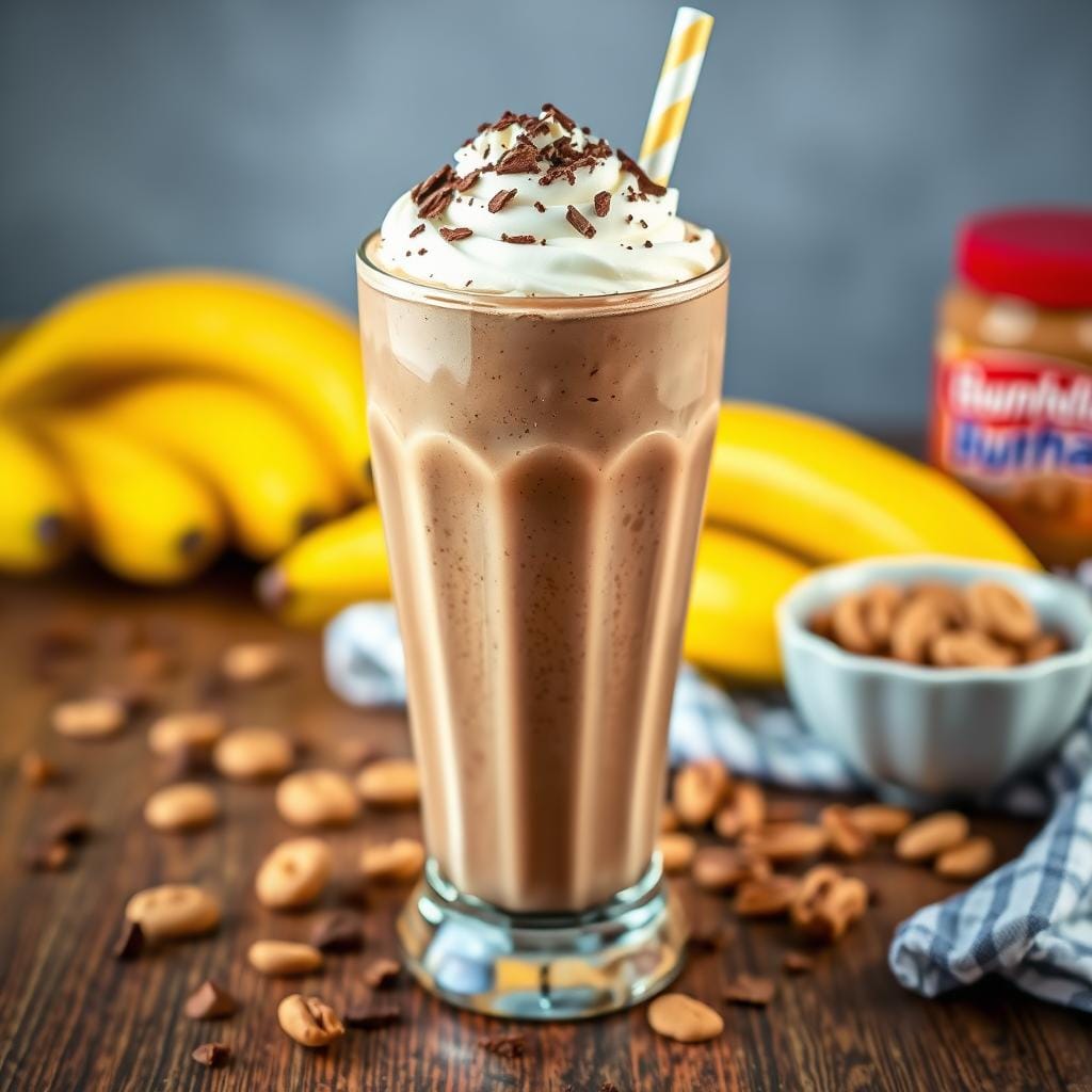 Chocolate Peanut Butter Banana Smoothie