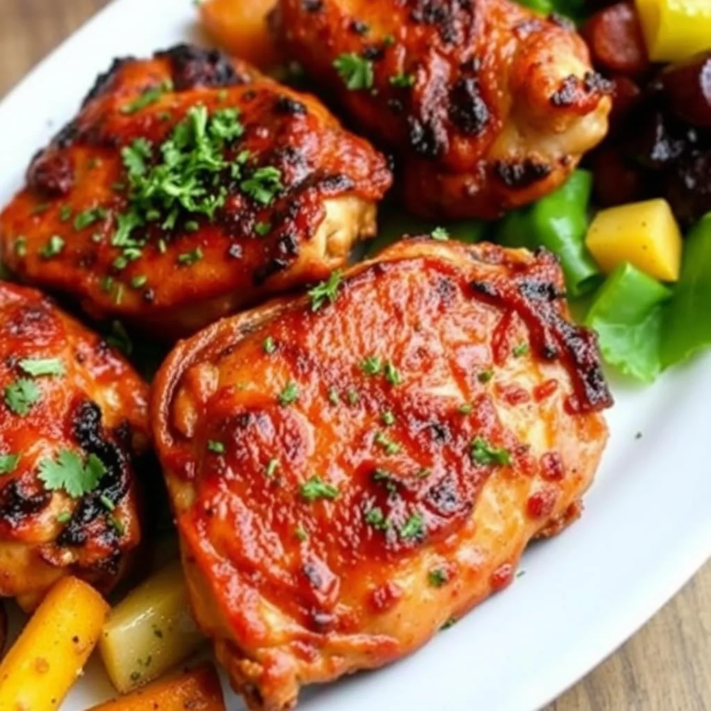 Grilled BBQ Chicken Thighs