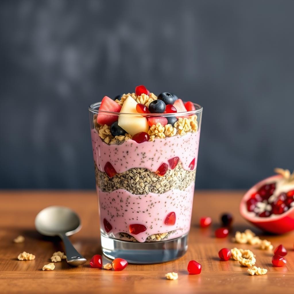 Pomegranate Chia Pudding Parfait