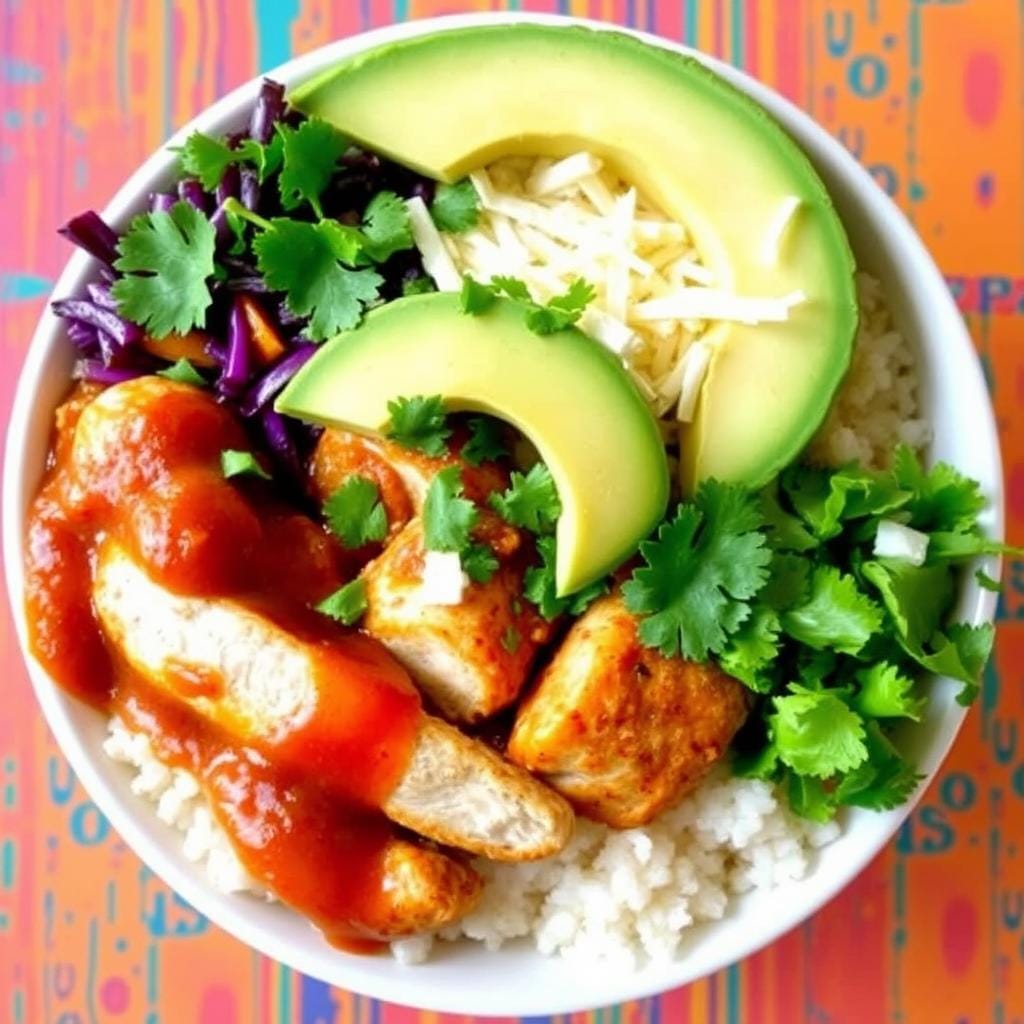 Salsa Chicken and Rice Bowls